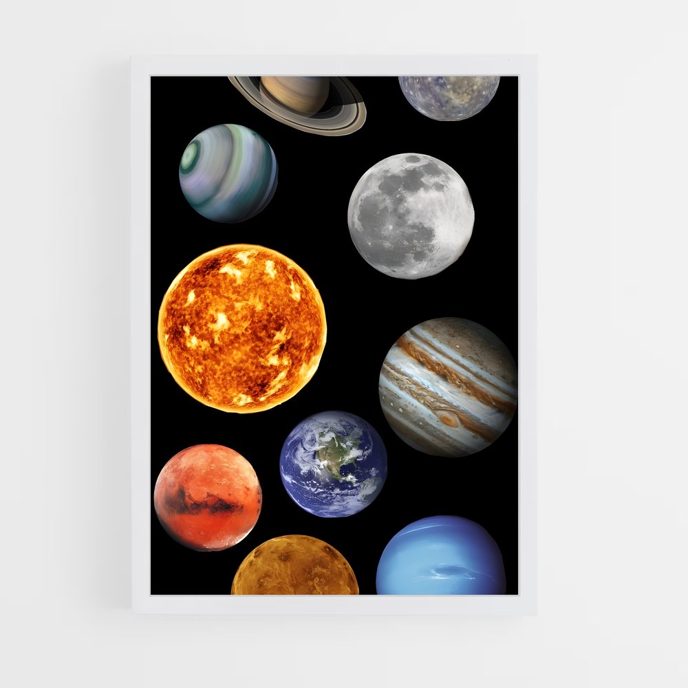 Poster Univers du système solaire (vue 3)